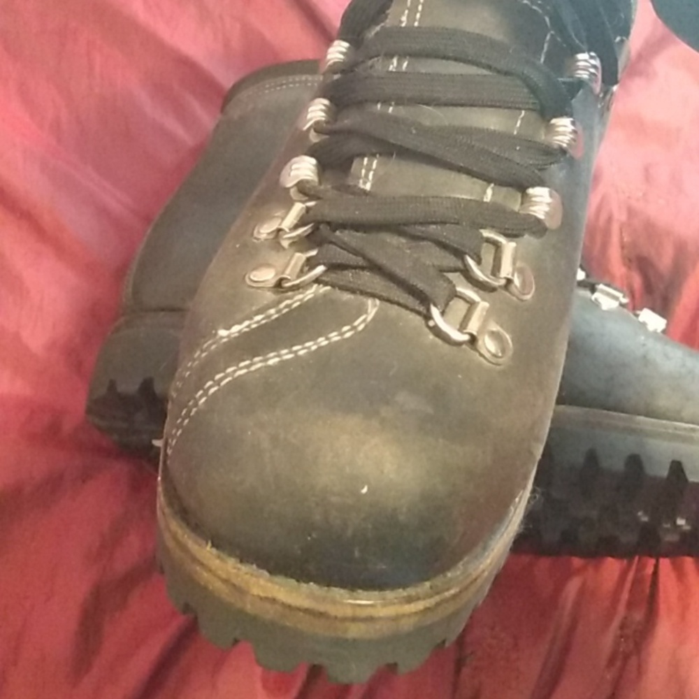 Rare Vintage Bally Black Leather Lace Up Combat Boots Size 6 - Picture 16 of 16